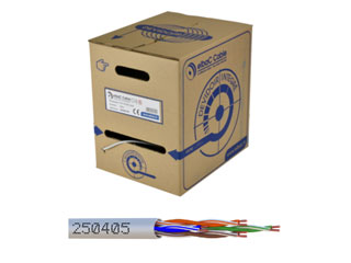 Elbac 250405-R3 – UTP Cat5E Kabel LSZH, AWG24, Ø5,2mm, 305m Doos, Grijs, Binnengebruik
