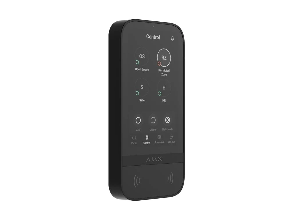 Ajax KeyPad Touch – Draadloos touchscreen bedieningspaneel met RFID-lezer en slimme activering