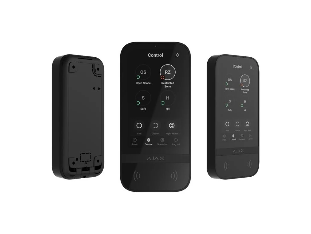 Ajax KeyPad Touch – Draadloos touchscreen bedieningspaneel met RFID-lezer en slimme activering