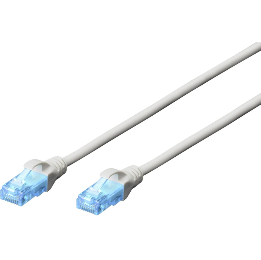 Digitus DK-1511-100 – Cat5e Patchkabel 10m – U-UTP, RJ45, AWG26/7, Soepele Koperen Kern, Grijs