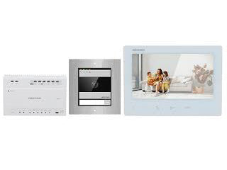 Hikvision DS-KIS704EY/Aluminum – Complete 2-Wire HD Video Intercom Kit met 2MP Buitenpost en 7" Binnenmonitor