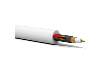 Alpha Cable Coax RG59 + 2x0.75mm² – 100m Houten Haspel, CPR Klasse Eca, Zuiver Koper