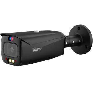 Dahua IPC-HFW3449T1P-AS-PV-28-S4-Bl – 4MP Zwarte AI Tioc Camera met Sirene, Flitslicht en Full-color Nachtzicht