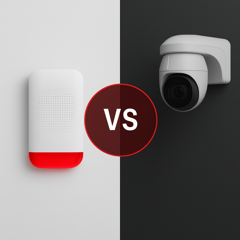 Verschil tussen een alarmsysteem en camerabewaking?