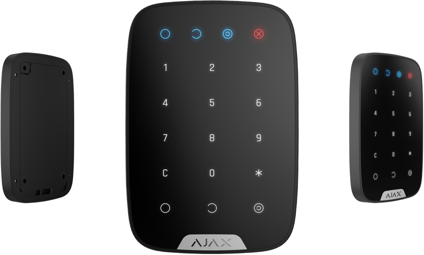 Ajax KeyPad – Draadloos aanraak-bedieningspaneel met verborgen alarmfunctie en anti-sabotagebeveiliging