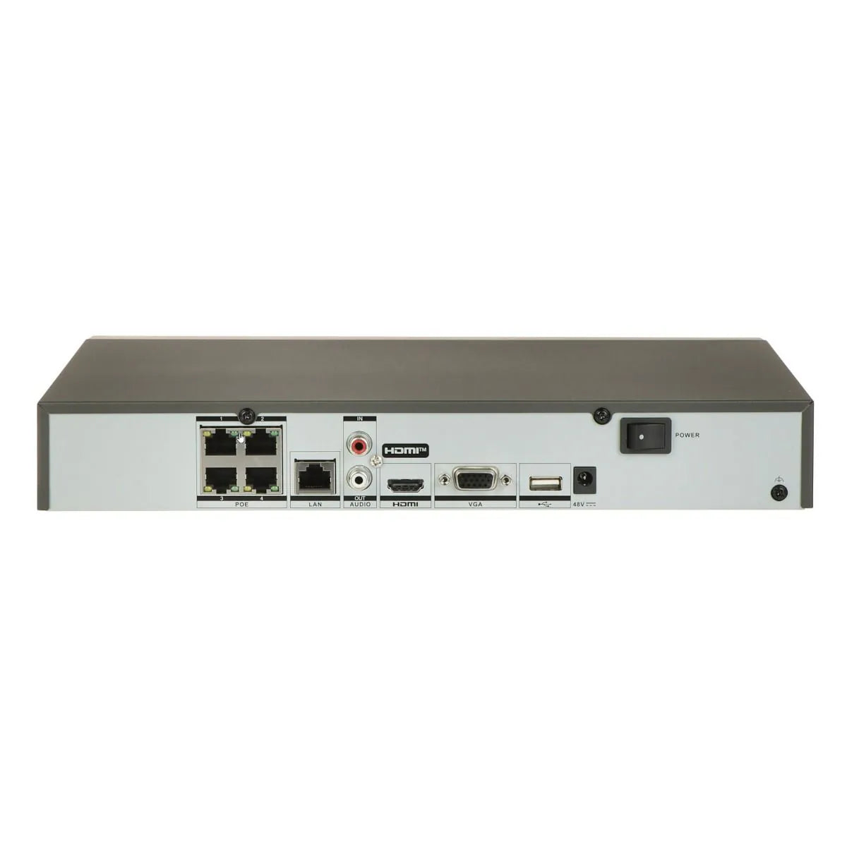 Hikvision DS-7604NXI-K1/4P(D) – 4-kanaals AcuSense NVR met 4x PoE, MD 2.0 persoons-/voertuigherkenning en gezichtsherkenning